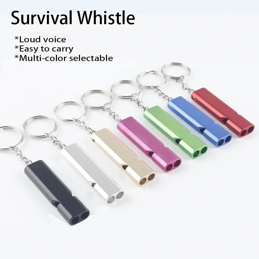 high-decibel aluminum alloy survival whistle multiple colors