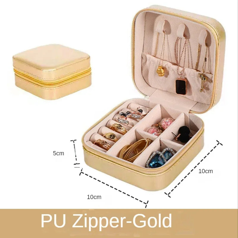 Jewelry Queen Organizer Display Travel Box Gold