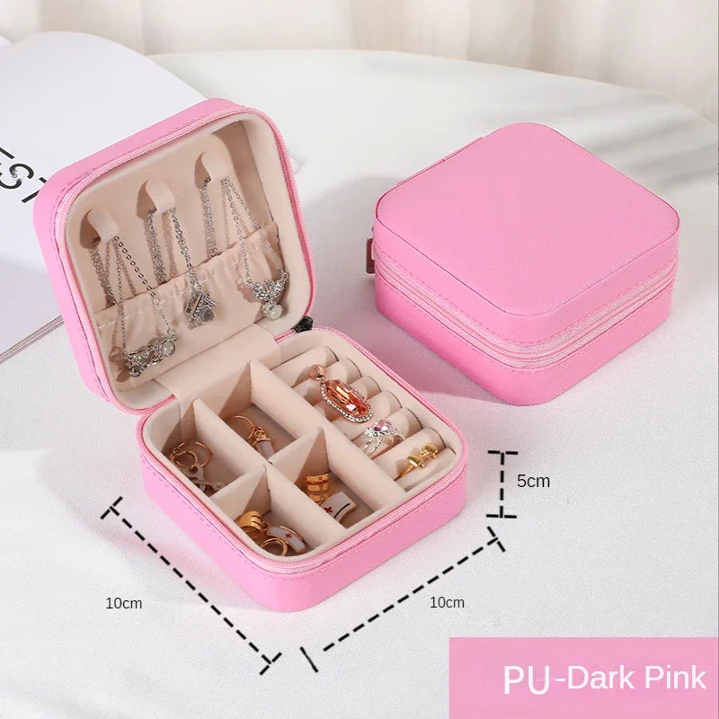 Jewelry Queen Organizer Display Travel Box Pink