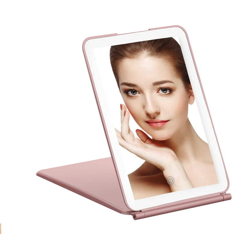 Portable LED Vanity Lamp Folding Cosmetic Mirror