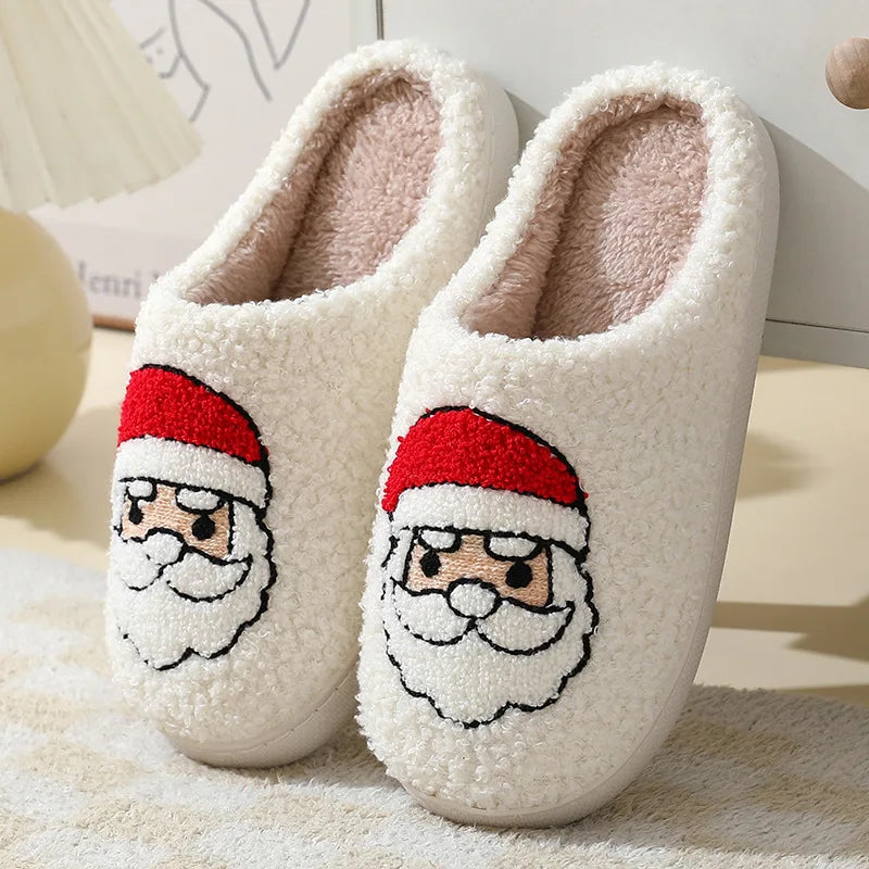 Plush Cozy Slippers Christmas Designs