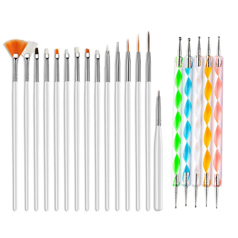 Babes 20 Piece Professional Nail Brush Set