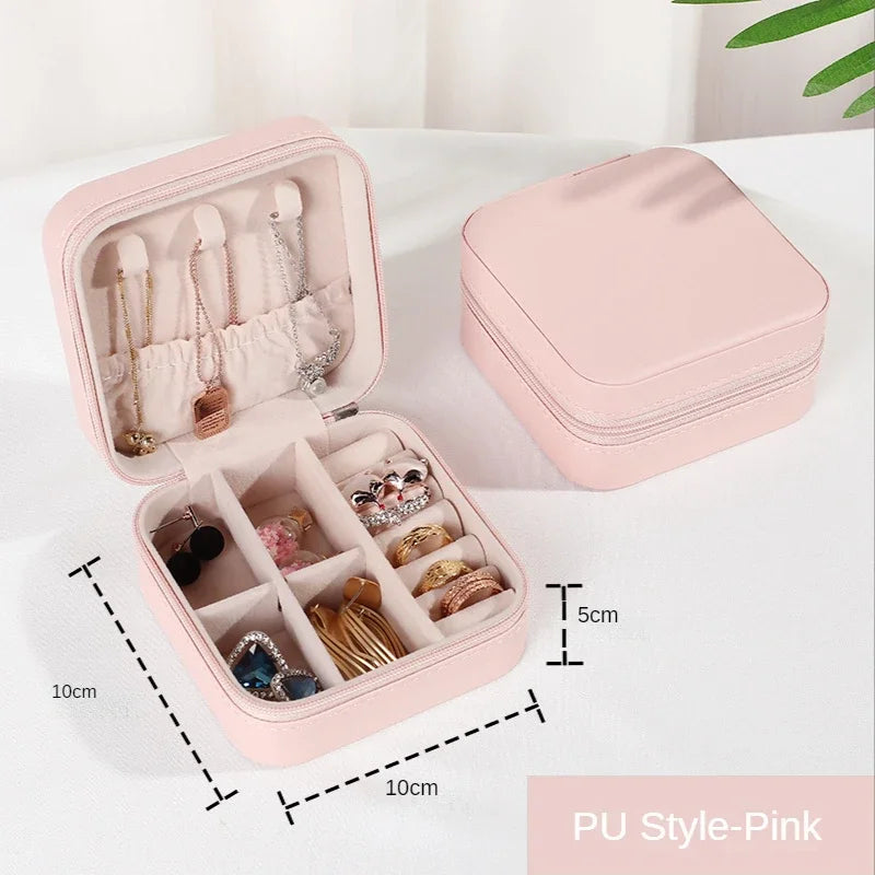 Jewelry Queen Organizer Display Travel Box Pink