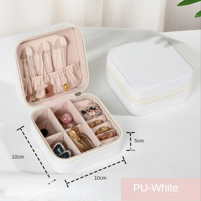 Jewelry Queen Organizer Display Travel Box White