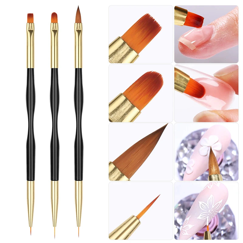 Professional Nail Brush Set multiple options of styles and sizes