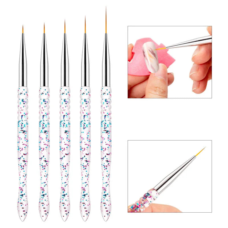 Professional Nail Brush Set multiple options of styles and sizes