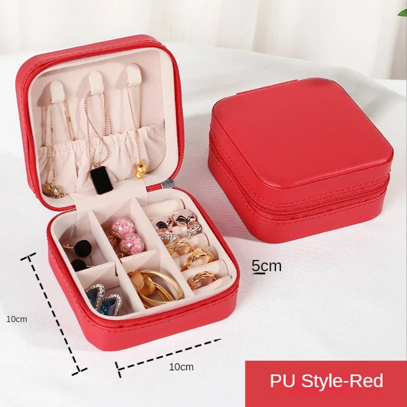 Jewelry Queen Organizer Display Travel Box Red