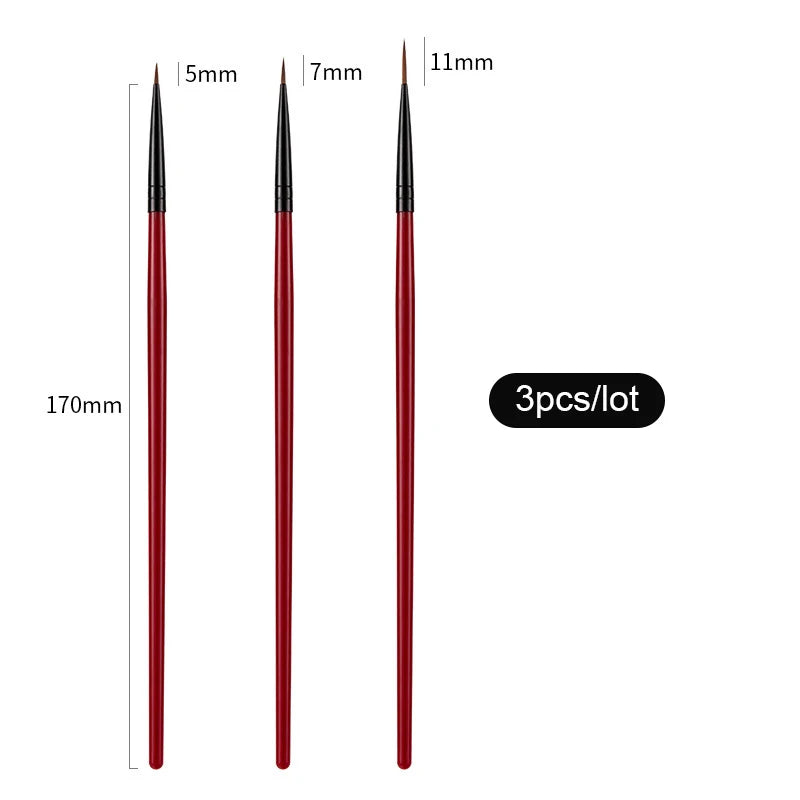 Professional Nail Brush Set multiple options of styles and sizes