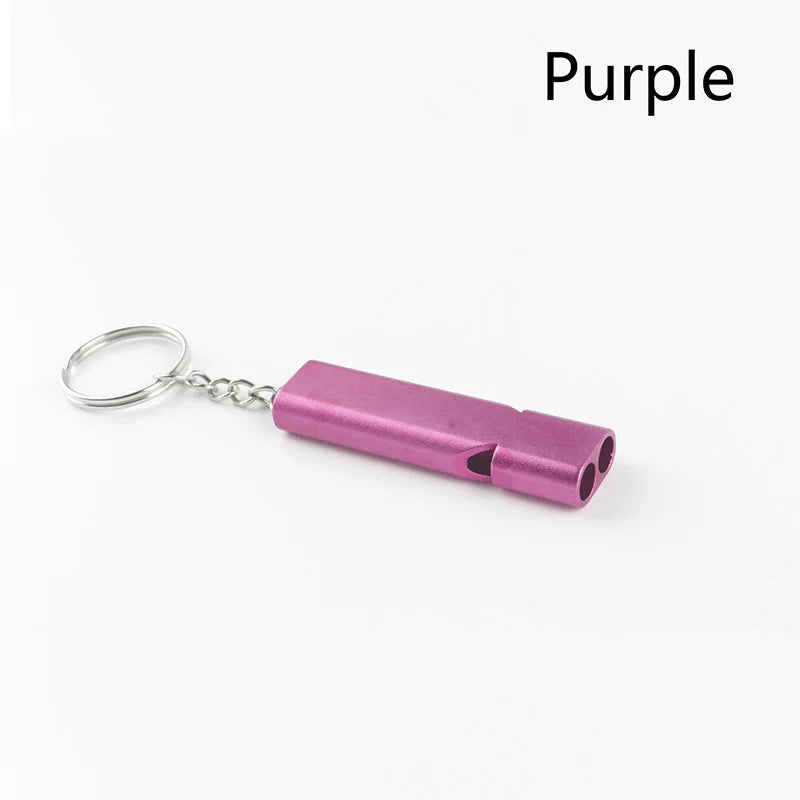 high-decibel aluminum alloy survival whistle multiple colors