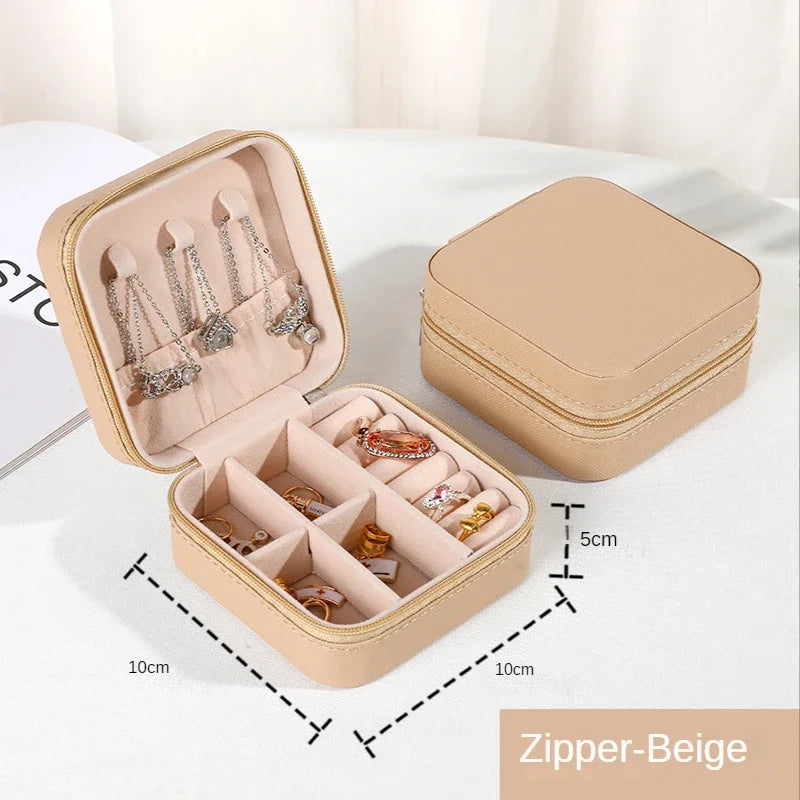 Jewelry Queen Organizer Display Travel Box Cream