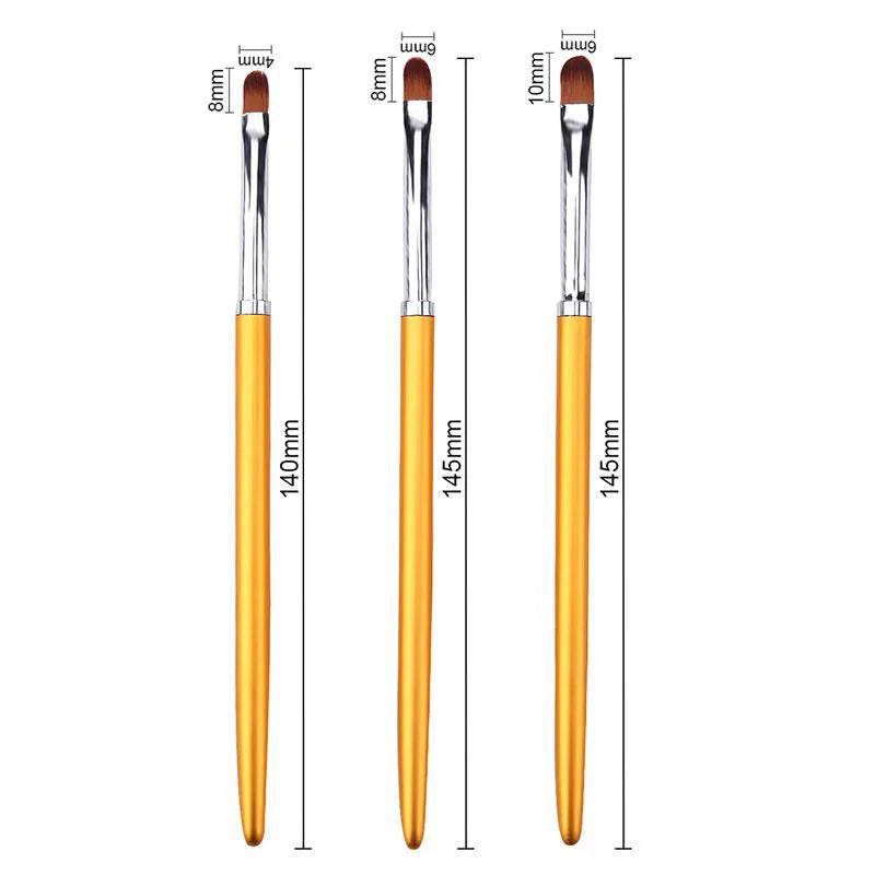 Professional Nail Brush Set multiple options of styles and sizes