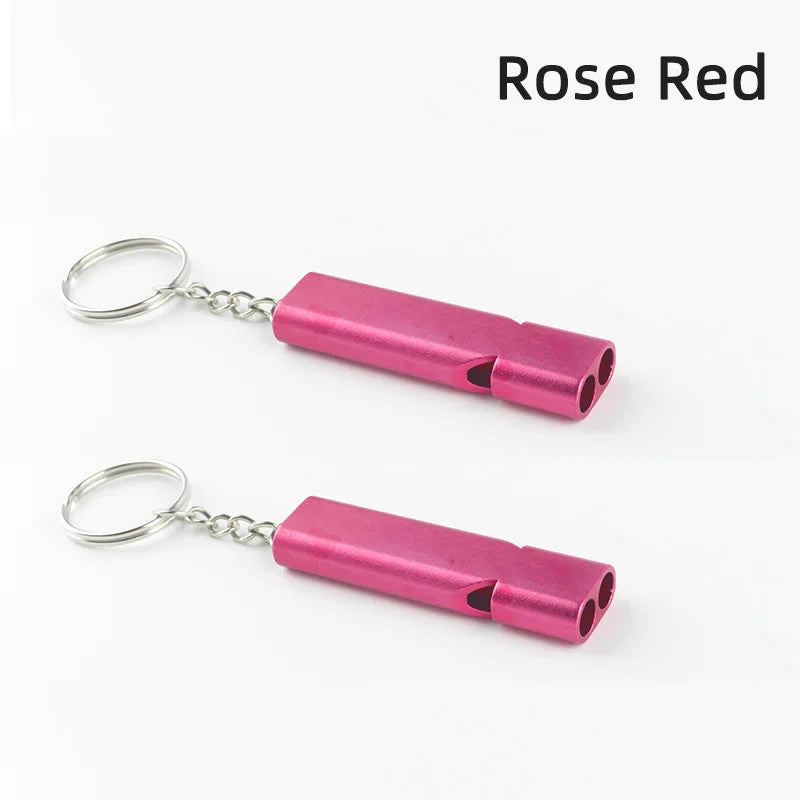 high-decibel aluminum alloy survival whistle multiple colors