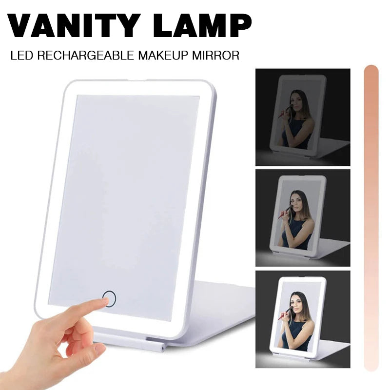 Portable LED Vanity Lamp Folding Cosmetic Mirror