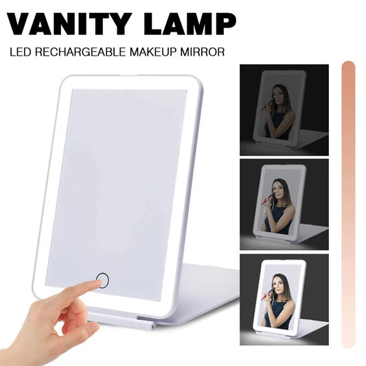 Portable LED Vanity Lamp Folding Cosmetic Mirror