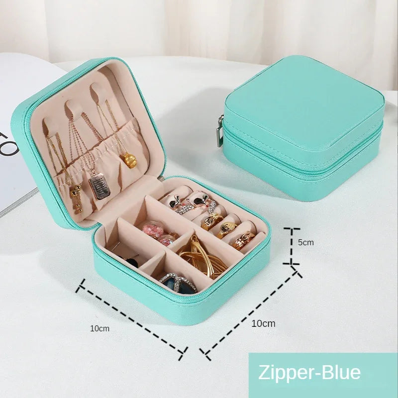 Jewelry Queen Organizer Display Travel Box Turquoise