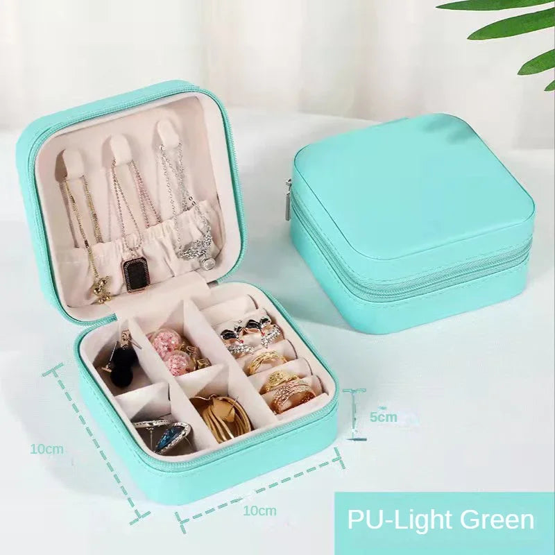 Jewelry Queen Organizer Display Travel Box Turquoise