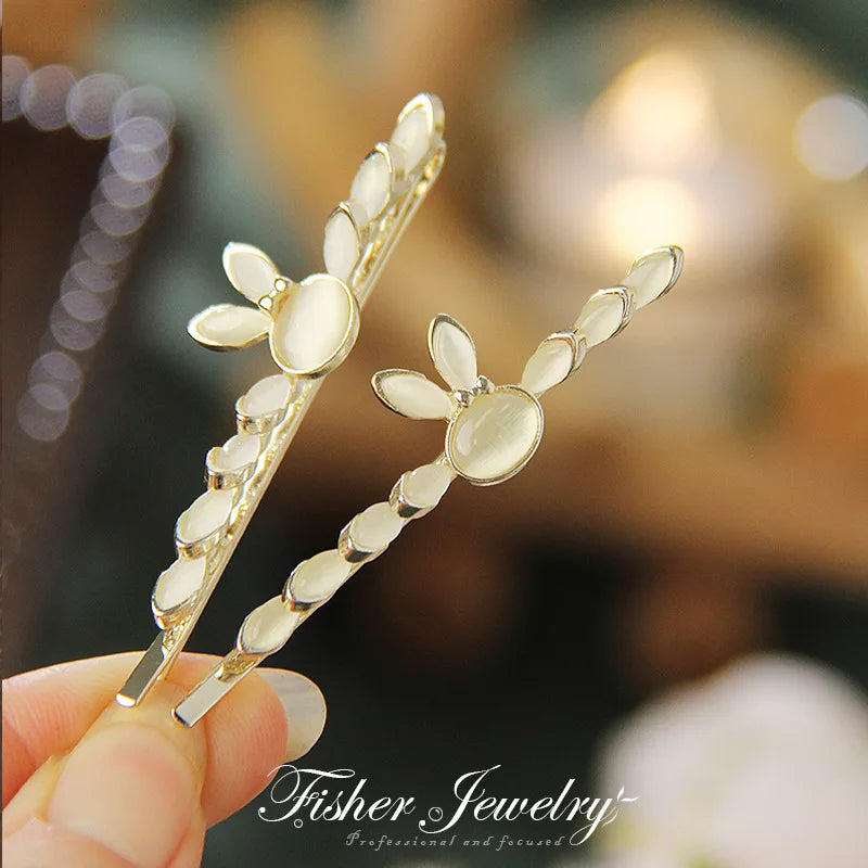 Gorgeous Rabbit Ears Pearl Hairpins